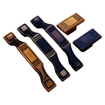 European Style Zinc Alloy Drawer Handles，Kitchen Cabinet Cupboard Door Pulls Furniture Hardware - (Color: Coffee)