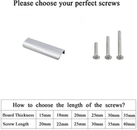 Modern Finger Edge Pulls Tab Pull 150mm/5.91" Length Finger Drawer Pulls (Brushed Nickel)