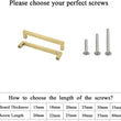 6 INCH(Center To Center) BRUSHED BRASS CABINET PULLS (152MM, CUSTOMIZED SIZE)