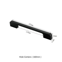 3.75"(Center To Center) Modern Cabinet Door Handles Aluminum Alloy Pulls (96mm，Black)