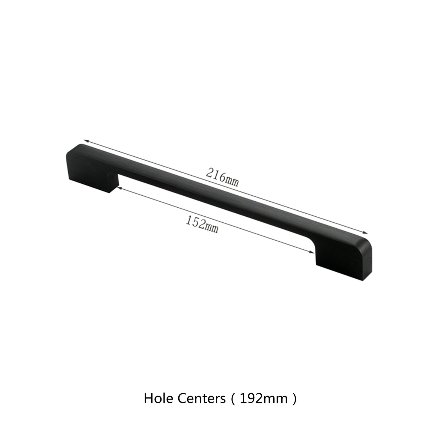 3.75"(Center To Center) Modern Cabinet Door Handles Aluminum Alloy Pulls (96mm，Black)