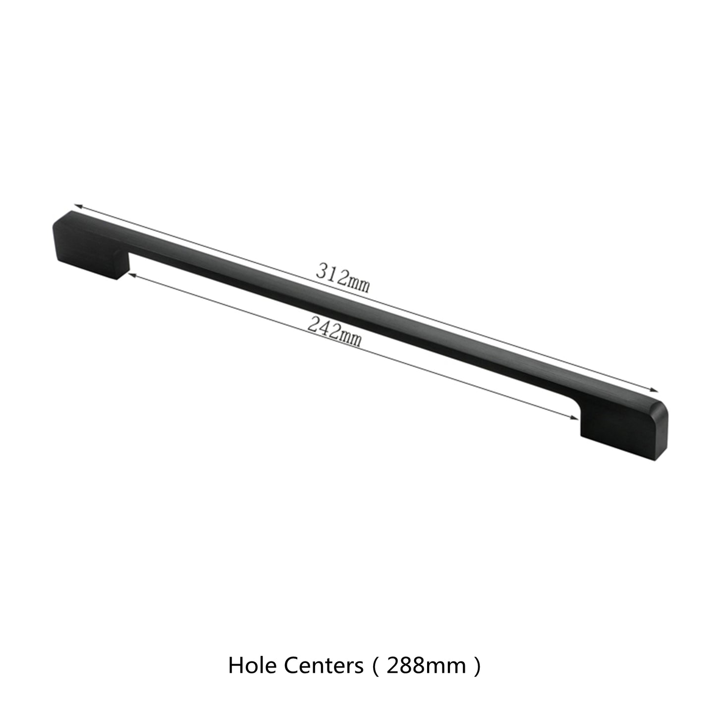 3.75"(Center To Center) Modern Cabinet Door Handles Aluminum Alloy Pulls (96mm，Black)