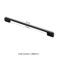 3.75"(Center To Center) Modern Cabinet Door Handles Aluminum Alloy Pulls (96mm，Black)