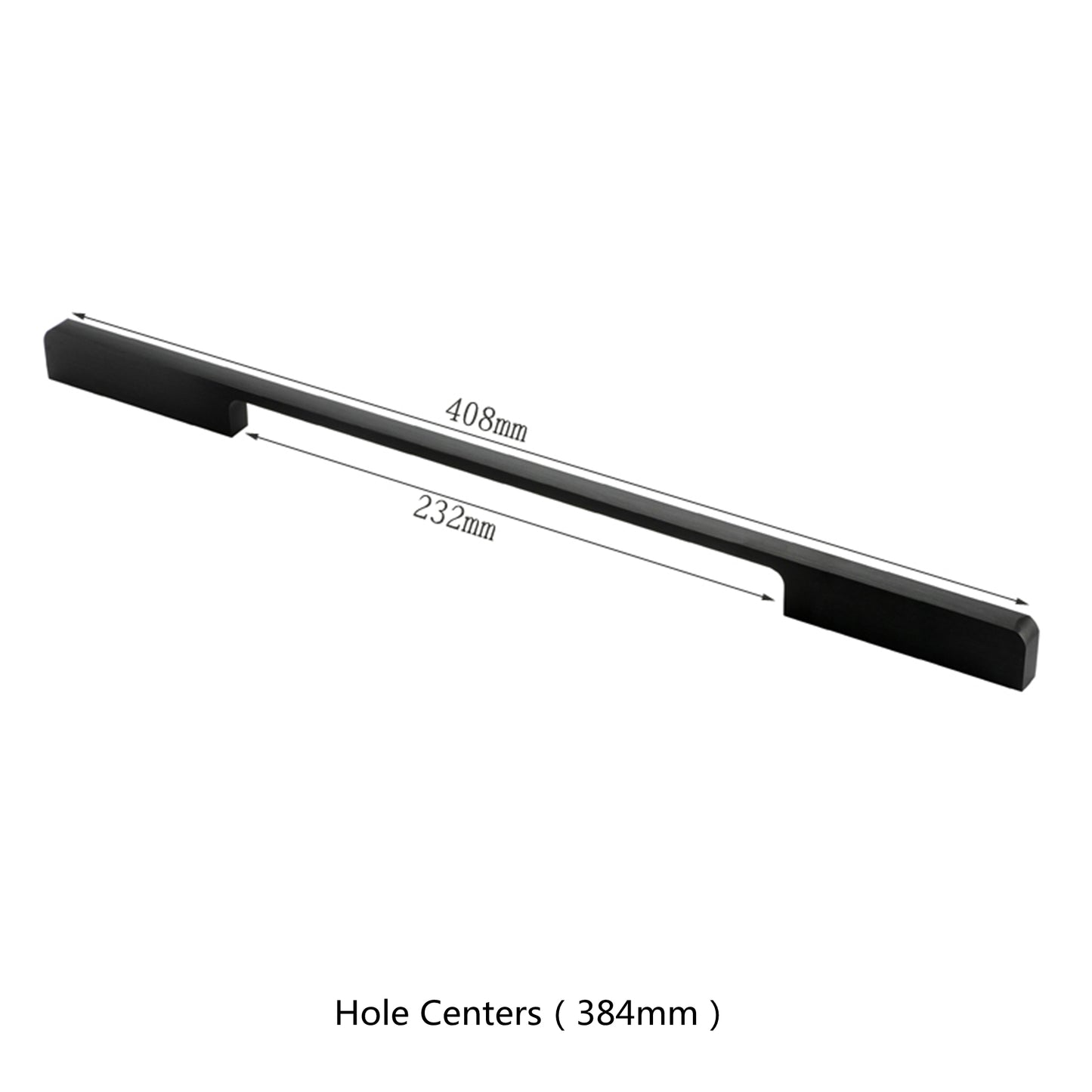 3.75"(Center To Center) Modern Cabinet Door Handles Aluminum Alloy Pulls (96mm，Black)