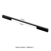 3.75"(Center To Center) Modern Cabinet Door Handles Aluminum Alloy Pulls (96mm，Black)