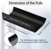 Black Back Mount Finger Edge Pulls，Aluminum Hidden Handle Concealed Tab Pulls for Home Kitchen Living Room Door Drawer Cabinet