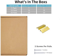 Modern Finger Edge Pulls Tab Pull 102mm/4" Length Finger Drawer Pulls (Brushed Brass)