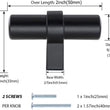 Black Modern Cupboard Handles Stainless Steel Pulls - Round Shape Series - Hole Centers(Single Hole, 3",3.5,3.75,4",5",6.25",7.5",8.8",10")