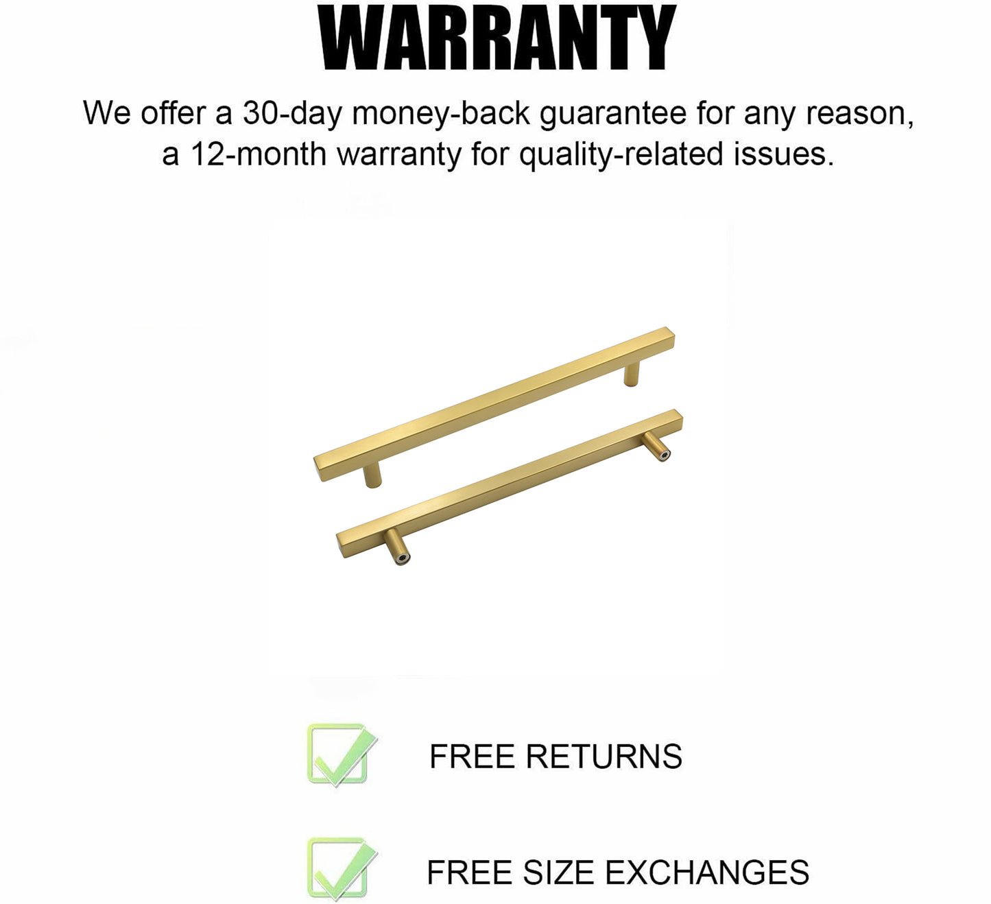 Brushed Brass Cabinet Pulls Gold Cabinet Pulls - 7-1/2" Inch (192mm) Hole Centers