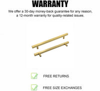 Brushed Brass Cabinet Pulls Gold Cabinet Pulls - 7-1/2" Inch (192mm) Hole Centers