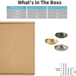 Brushed Brass Cabinet Hardware Bin Cup Drawer Handle Pulls - 3" Inch (76mm) Hole Centers
