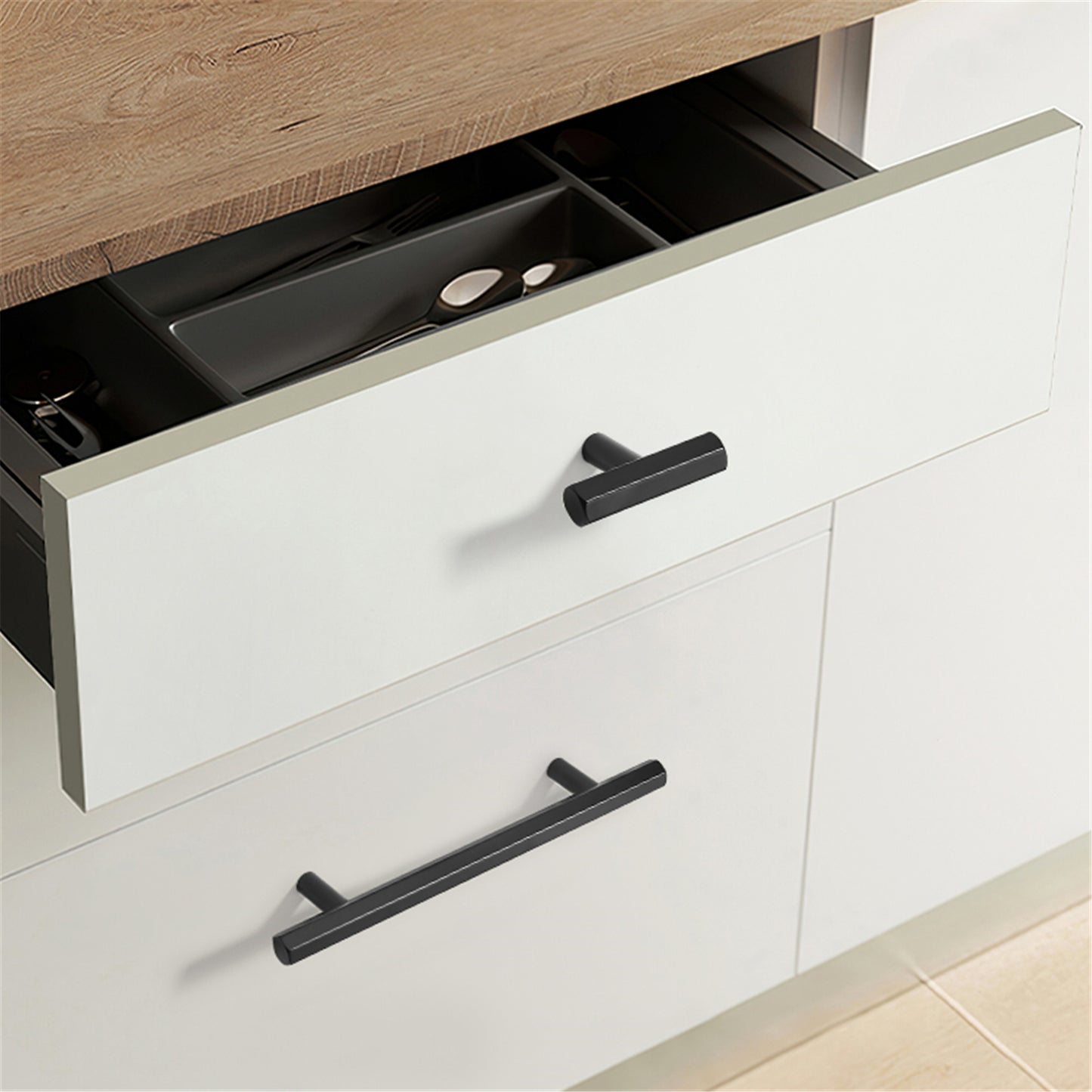 Aluminum Alloy Cabinet Handles, Hexagon Drawer Cabinet Pulls with Screws, Dresser Drawer Pulls for Bathroom, Wardrobe, Bedroom