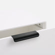 Black Back Mount Finger Edge Pulls，Aluminum Hidden Handle Concealed Tab Pulls for Home Kitchen Living Room Door Drawer Cabinet