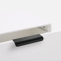 Black Back Mount Finger Edge Pulls，Aluminum Hidden Handle Concealed Tab Pulls for Home Kitchen Living Room Door Drawer Cabinet