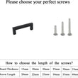 6 INCH(Center To Center) MATTE BLACK CABINET PULLS (152MM, CUSTOMIZED SIZE)