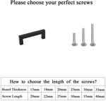 6 INCH(Center To Center) MATTE BLACK CABINET PULLS (152MM, CUSTOMIZED SIZE)