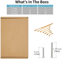 Aluminum Alloy Drawer Pulls Gold Cabinet Handles - Long Series - Hole Centers(96mm-900mm)