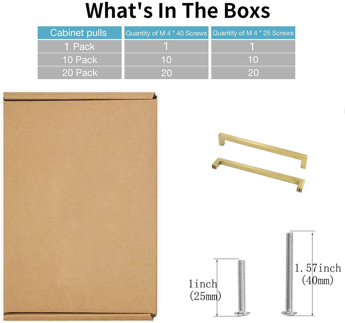 18 Inch(Center To Center) Modern Cabinet Handles (458mm，Brushed Brass)