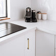 Brushed Brass Square Cabinet Handle Stainless Steel Drawer Pulls，Gold Kitchen Cabinet Pulls with Black Base for Kitchen Bath Bedroom