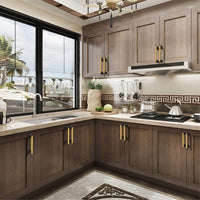 Brushed Brass Cabinet Handles，Stainless Steel Round Black Square Zinc Pulls for Dresser Drawers Bathroom Cabinet Hardware