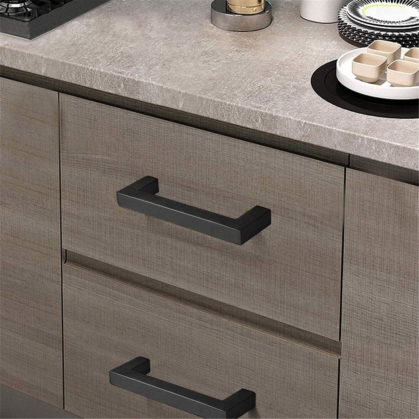 6 INCH(Center To Center) MATTE BLACK CABINET PULLS (152MM, CUSTOMIZED SIZE)