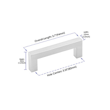 3.25 Inch(Center To Center) Brushed Nickel Cabinet Pulls(3.25", Customized Size)