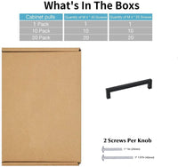 6 INCH(Center To Center) MATTE BLACK CABINET PULLS (152MM, CUSTOMIZED SIZE)
