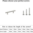 3.25 Inch(Center To Center) Brushed Nickel Cabinet Pulls (3.25"，Customized Size)