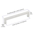 6 INCH(Center To Center) BRUSHED NICKEL CABINET PULLS (152MM, CUSTOMIZED SIZE)