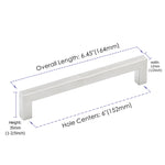 6 INCH(Center To Center) BRUSHED NICKEL CABINET PULLS (152MM, CUSTOMIZED SIZE)