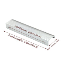 Modern Finger Edge Pulls Tab Pull 150mm/5.91" Length Finger Drawer Pulls (Brushed Nickel)