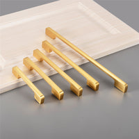 Aluminum Alloy Drawer Pulls Gold Cabinet Handles - Long Series - Hole Centers(96mm-900mm)