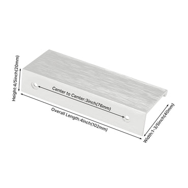 Modern Finger Edge Pulls Tab Pull 102mm/4" Length Finger Drawer Pulls (Brushed Nickel)
