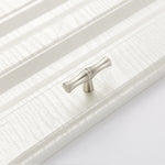 Bamboo Shape Solid Zinc Alloy Cabinet Knobs(Single Hole，Brushed Nickel)