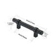 Flat Black Cabinet Bar Handle Pull - 3" (76mm) Hole Centers