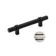 Flat Black Cabinet Bar Handle Pull - 3.5" (90mm) Hole Centers