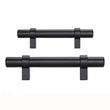 Flat Black Cabinet Bar Handle Pull - 4" (102mm) Hole Centers