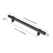 Flat Black Stainless Steel Kitchen Cupboard Handles - 6.25" (160mm) Hole Centers