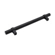 Flat Black Stainless Steel Kitchen Cupboard Handles - 6.25" (160mm) Hole Centers