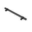 Flat Black Stainless Steel Kitchen Cupboard Handles - 6.25" (160mm) Hole Centers