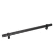 Flat Black Stainless Steel Kitchen Cupboard Handles - 8.8" (224mm) Hole Centers