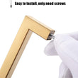 3.5"(90mm) Cabinet Pulls Gold Cabinet Pulls，Gold Cabinet Pulls Square Kitchen Hardware Handles(90mm, Hole Centers)