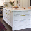 7.5in Cabinet Handles Drawer Pulls，Brass Kitchen Cabinet Hardware Gold Drawer Pulls(192mm，Hole Centers)