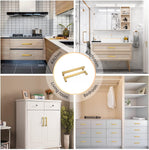 6 INCH(Center To Center) BRUSHED BRASS CABINET PULLS (152MM, CUSTOMIZED SIZE)