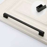 Black Cabinet Pulls，Square Cabinet Handle Drawer Pulls，Zinc Alloy Kitchen Cabinet Pulls(96mm,128mm,160mm,192mm,224mm,256mm,320mm)