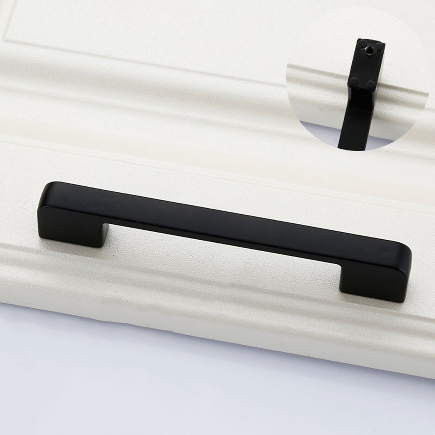 Black Cabinet Pulls，Square Cabinet Handle Drawer Pulls，Aluminum Alloy Kitchen Cabinet Pulls(96mm,128mm,192mm,320mm)