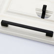 Black Cabinet Pulls，Square Cabinet Handle Drawer Pulls，Aluminum Alloy Kitchen Cabinet Pulls(96mm,128mm,192mm,320mm)
