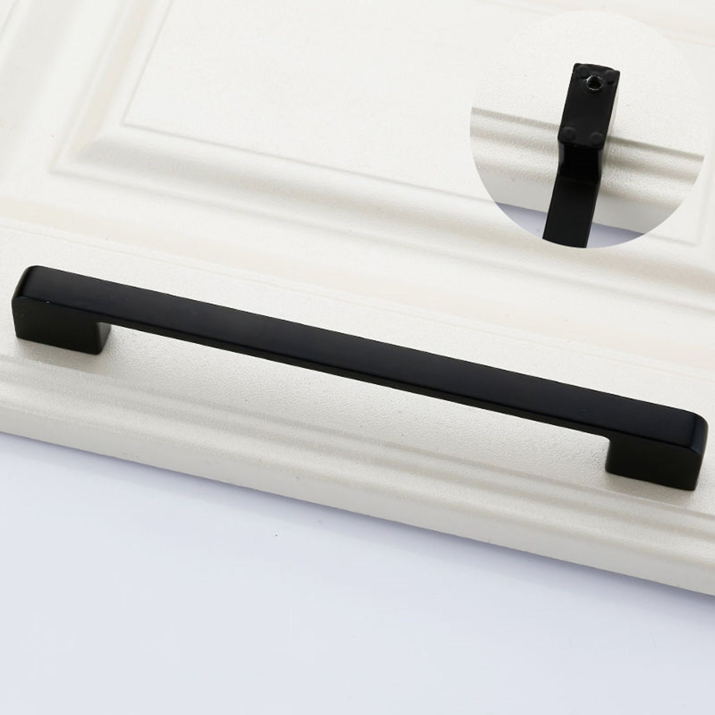 Black Cabinet Pulls，Square Cabinet Handle Drawer Pulls，Aluminum Alloy Kitchen Cabinet Pulls(96mm,128mm,192mm,320mm)