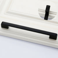 Black Cabinet Pulls，Square Cabinet Handle Drawer Pulls，Aluminum Alloy Kitchen Cabinet Pulls(96mm,128mm,192mm,320mm)