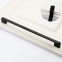 Black Cabinet Pulls，Square Cabinet Handle Drawer Pulls，Aluminum Alloy Kitchen Cabinet Pulls(96mm,128mm,192mm,320mm)